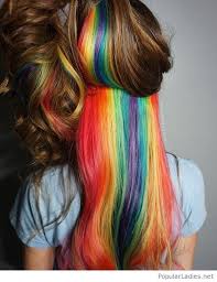 Wonderful Rainbow Hair Colors Hidden In Brown Hair Color Renkli Saclar Rengarenk Sac Sac Renkleri