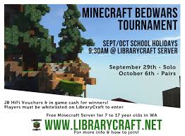 We are a community who mainly plays minecraft bedwars or just pvp like duels. Get Ready There S Another Town Of Victoria Park Library Facebook