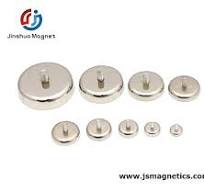 [Hot Item] Small Pot Magnet Super Powerful Round Neodymium Cup Magnet Pot  with Female Threaded Stud