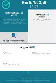 Correct Spelling For Laid Infographic Spellchecker Net