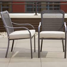 Hampton Bay Vernon Hills Stationary Patio Dining Chair With Beige Cushions 2 Pack D11215 D The Home Depot Patio Seating Sets Patio Seating Arrangement Patio Dining Chairs