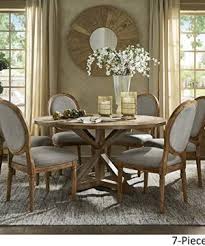 Check spelling or type a new query. Inspire Q Deana Round Dining Set With Round Back Chairs By Artisan Grey 6 7 Piece Sets Farmhouse Goals