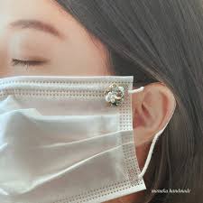 特集掲載 たっぷりパールとビジューのマスクチャーム マグネットタイプ ピアス 結婚式 スワロフスキー マスクチャーム マグネット クリスマス 新春 卒業式 入学式 ビジュー ピンク ハート ピアス