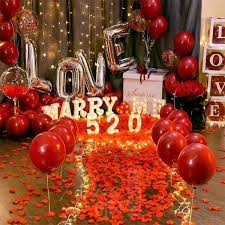 At this point most of our clients feel confused as our wide collection is so attractive. Marry Me Room Balloon Decoration Surprise Romantic Surprice Unique Room Decoration