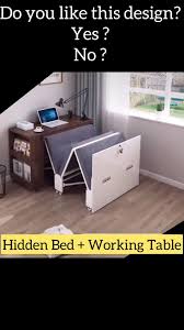 Video A Bed Is Hidden Inside A Working Table V 2020 G Domashnie Tehnologii Dlya Doma Prostranstva
