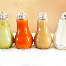 Light Bulb Boba Drinks Matcha Green Tea Thai Iced Tea Iced Coffee French Vanilla Milk Tea Boba Courtesy To Snowmonsteroc F Boba Drink Vanilla Milk Bulb