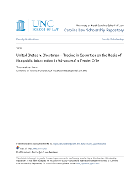 United States v. Chestman -- Trading in Securities