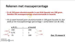 Les 17 Rekenen Aan Concentratie Massapercentage En Volumepercentage Youtube