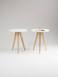 Round nightstand bedside tables nightstands modern bedside table theodore alexander night stand table with one drawer and bronze details. Pair Of Round White Nightstand Small Bedside Table With Three Etsy