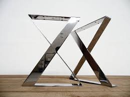 Midcentury modern hairpin table legs made by balasagun. Coffee Table Legs 16 X Frame Flat Stainless Table Etsy Stainless Steel Table Legs Metal Table Legs Steel Table Legs