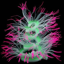 Aquarium Fish Tank Landscaping Decoration Silica Gel Simulation Software  Coral Fluorescent Anemone, Size: 100cm(Pink)