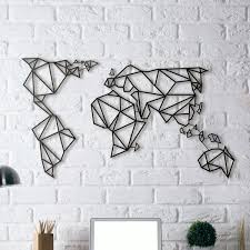 World Map Black Tasarim Dekorasyon Fikirleri Dekor