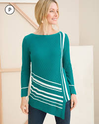 Petite Asymmetrical Hem Tunic Sweater Women S Petite Sweaters Cardigans Chico S