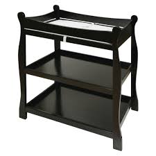 Badger Basket Sleigh Style Changing Table Black Baby Changing Tables Changing Table Furniture