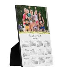 Photo And Name Personalized 2021 Calendar Desktop Plaque Zazzle Com In 2020 2021 Calendar Calendar Calendar Design