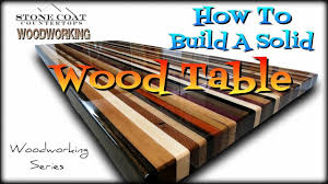 how to build a solid wood table top