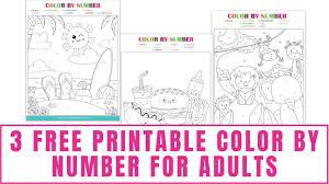 3 Free Printable Color by Number for Adults (PDF Downloads) - Freebie  Finding Mom