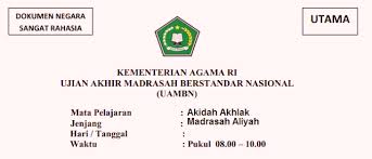 Latihan Soal Uambn Akidah Akhlak Ma Tahun 2019 2020 Pendidikan Kewarganegaraan Pendidikan Kewarganegaraan