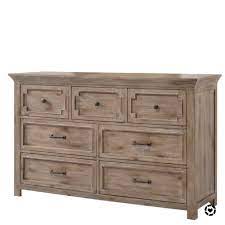 7 Drawer Dresser Pecan Finish Double Dresser Dresser Drawers Dresser
