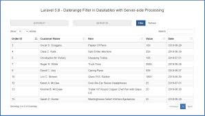 How To Implement Date Range Filter In Laravel 5 8 Datatable Webslesson