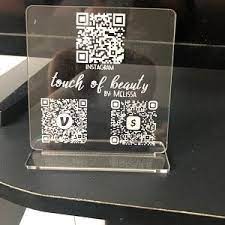Touchless Menu Social Media Sign Qr Scan Code Table Top Etsy Craft Booth Displays Coding Small Business Signs