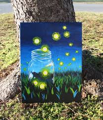 Check out our 12 by 16 canvas selection for the very best in unique or custom, handmade pieces from our shops. Whimsical Firefly Mason Jar Acrylic Painting On Canvas 12 X 16 Free Shipping Canvas Painting Diy Acrylic Painting Canvas Art Painting