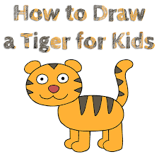 How to draw tiger faces. How To Draw A Tiger For Kids How To Draw Easy