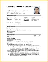 Curriculum Vitae Sample Format Malaysia Inspirationa Cv Sample For ...