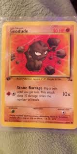 Pokemon.com administrators have been notified and will review the screen name for compliance with the terms. Mavin Geodude Pokemon Card 47 62 1st Edition