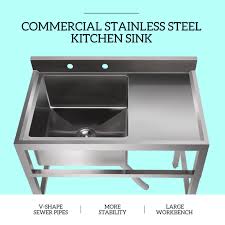 2 compartment handmade sink left drain