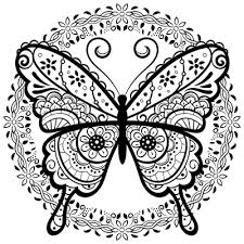 The spruce / wenjia tang take a break and have some fun with this collection of free, printable co. Doodle Butterfly Coloring Page M70 Color A Mandala