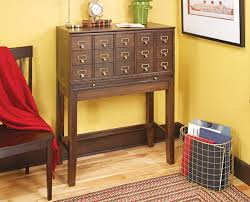 A closer look at my mid century modern library card catalog that i. Card Catalog Cabinet Woodworking Project Woodsmith Plans