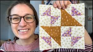 2023 Scrappy Sampler- Block 48-school girl's puzzle quilt block