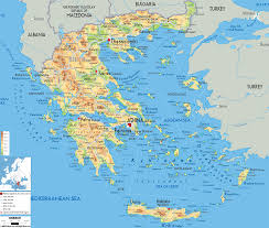 Makedonia Greece And Physical Topographies Greece Map Greek Islands Map Greece