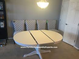 Ikea Ingatorp Extendable Dining Table Assembled In New York By Furniture Assembly Experts Llc Pedestal Dining Table Dining Room Design Round Dining Table