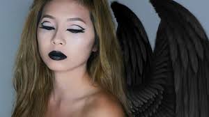 Makeup to dress up as a victoria's secret angel for halloween halloween is the perfect excuse to wear glittery eyeshadow and fun makeup! Easy Dark Angel Fallen Angel Halloween Tutorial Angel Makeup Dark Angel Makeup Simple Makeup