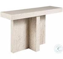 Daxton White Travertine Console Table