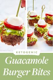 Keto Guacamole Burger Bites Recipe Burger Bites Guacamole Burger Recipes