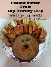 Pour gold paint into a container and dip each piece of fruit to your desired height. Peanut Butter Fruit Dip Turkey Tray Thanksgiving Snack Idea A Thrifty Mom Recipes Crafts Diy And More