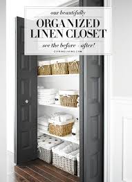 Whether you want inspiration for planning a closet renovation or are building a designer closet from scratch, houzz has 145,841 images from the best designers, decorators, and architects in the country, including organized living and jo hamilton interiors. Organized Linen Closet The Reveal Citrineliving