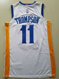 men 11 klay thompson jersey white golden state warriors