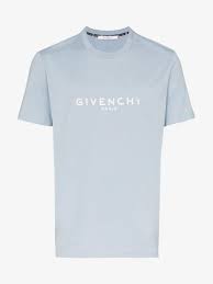 Givenchy for men brings contemporary influences with a fresh take on the 4g emblem. Givenchy Faded Logo T Shirt In Pale Blue Blue For Men Lyst
