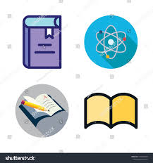 Study Icon Set Vector Set About Ebook Physics Book And Open Book Icons Set Set Vector Study Icon Book Icons Icon Set Vector Icon Set