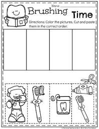 How To Brush Your Teeth Sequence Worksheet For Preschool Health Planning Dental Health Preschool Tooth Preschool