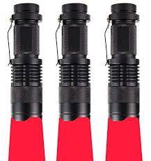 Wayllshine Pack Of 3 Single Mode Red Light Flashlight 1 Mode Red Led Flashlight Red Flashlight Torch R Red Light Flashlight Light Flashlight Led Flashlight