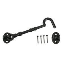 Everbilt 6 In Black Decorative Hook And Eye 20494 The Home Depot Decorative Hooks The Home Depot Gate Hardware