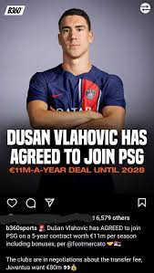 Vlahovic agrees on PSG terms via FootMercato : rJuve