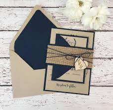 Rustic Invitation Navy Blue Wedding Invitation Navy Rustic Invitation Rustic Wedding Invitations Burlap Burlap Wedding Invitations Navy Wedding Invitations