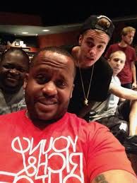 Justin Bieber and Kenny Hamilton.