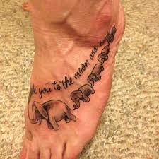 Elephants I Love You To The Moon And Back A Mama Elephant And Her Four Babies Elephant Family Tattoo Tattoos For Kids Elephant Tattoos